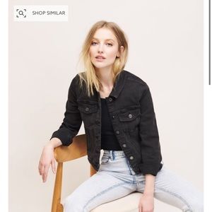 Faded Black Denim Jacket